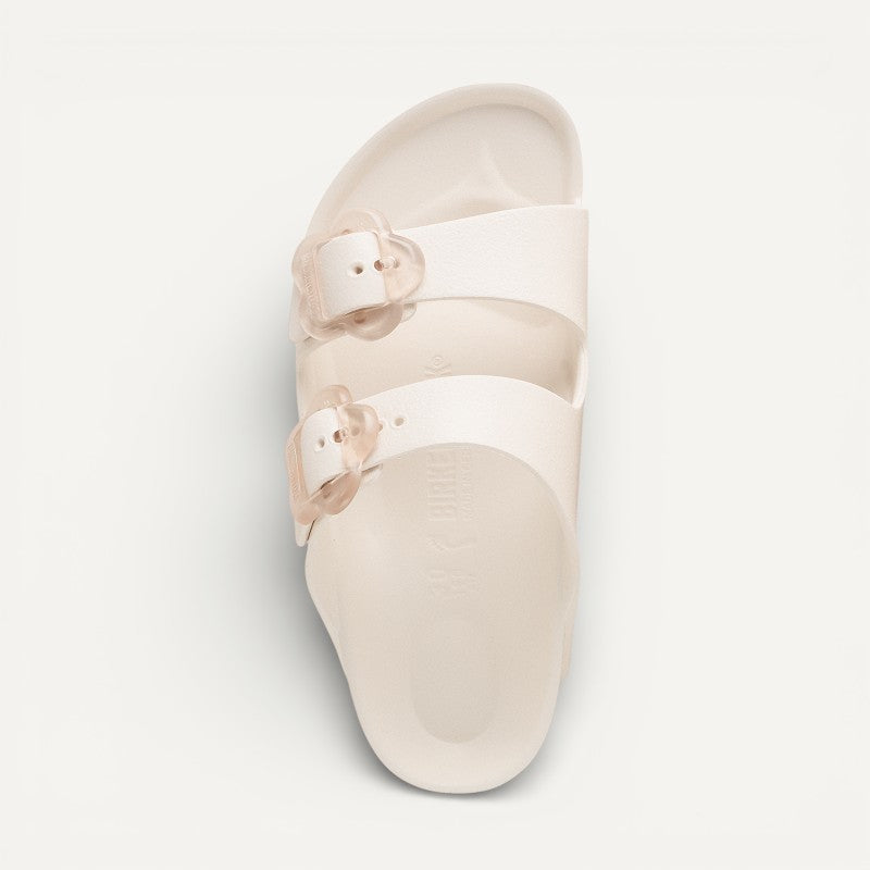 Arizona Kid's Eva Flower Buckle Eggshell Narrow