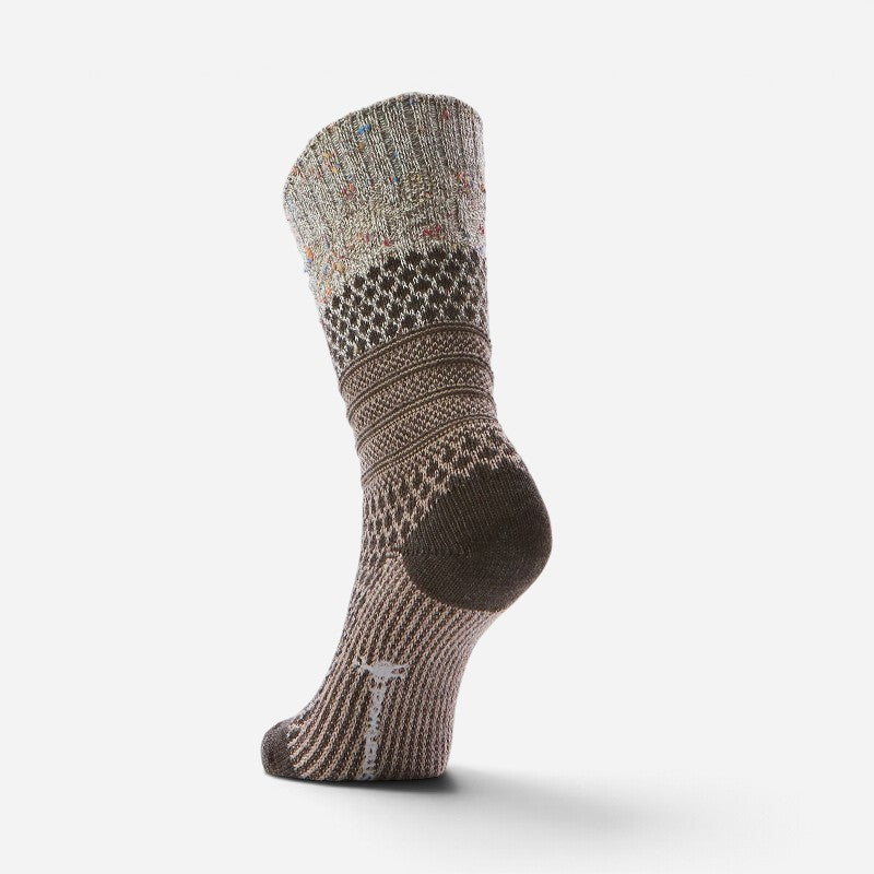 Everyday Cozy Popcorn Cable Crew Taupe Natural Marl