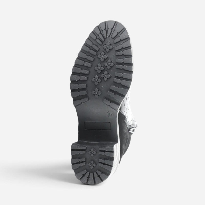 Inara Waterproof Black Croco