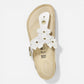 Gizeh Flowers White Leather Regular