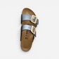 Sydney Luxe Buckle Black Metallic Birko-Flor Narrow
