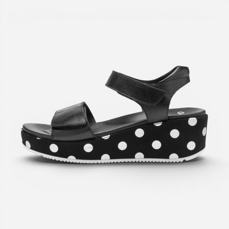 Rosepetal Black/Cream Polka Dot