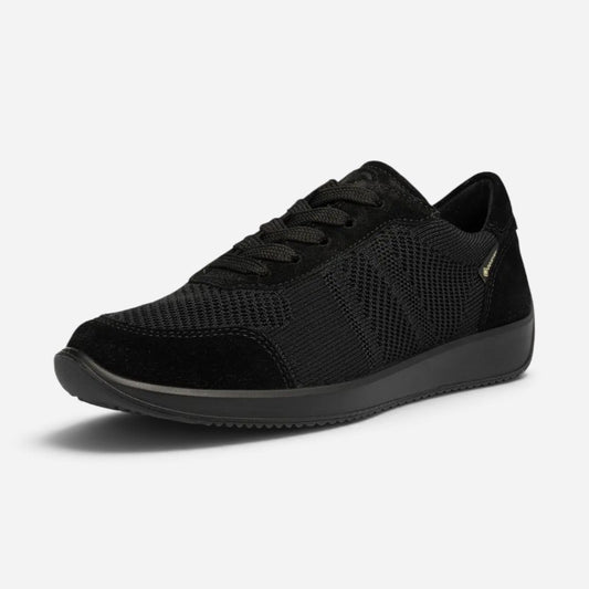 Lila 2 Black Hydro Wovenstretch/Suede
