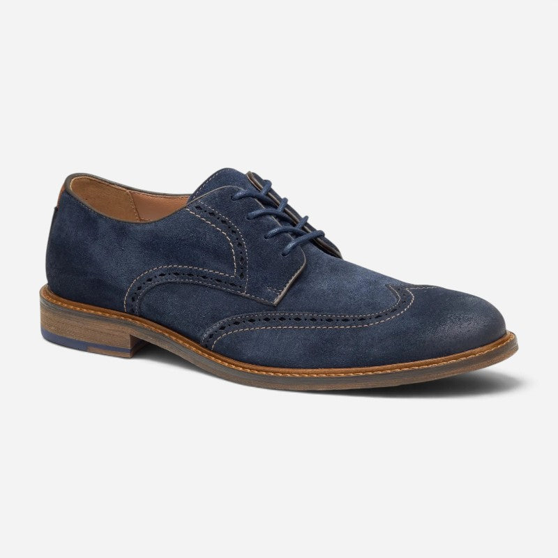 Men's Ripley Wingtip Navy Suede
