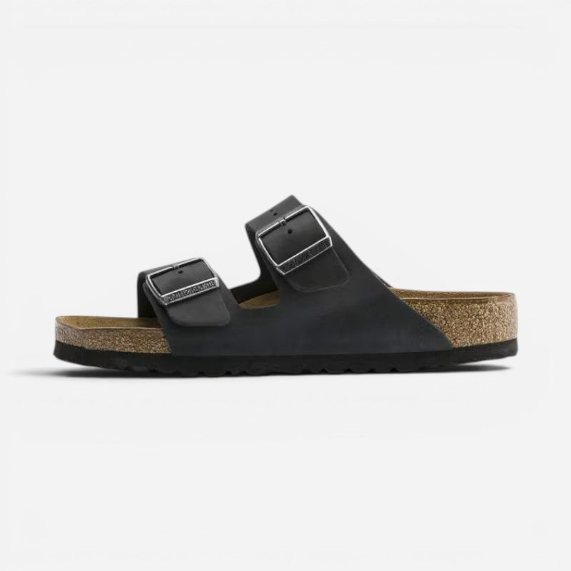 Arizona Soft Footbed Black Oiled Leather Narrow