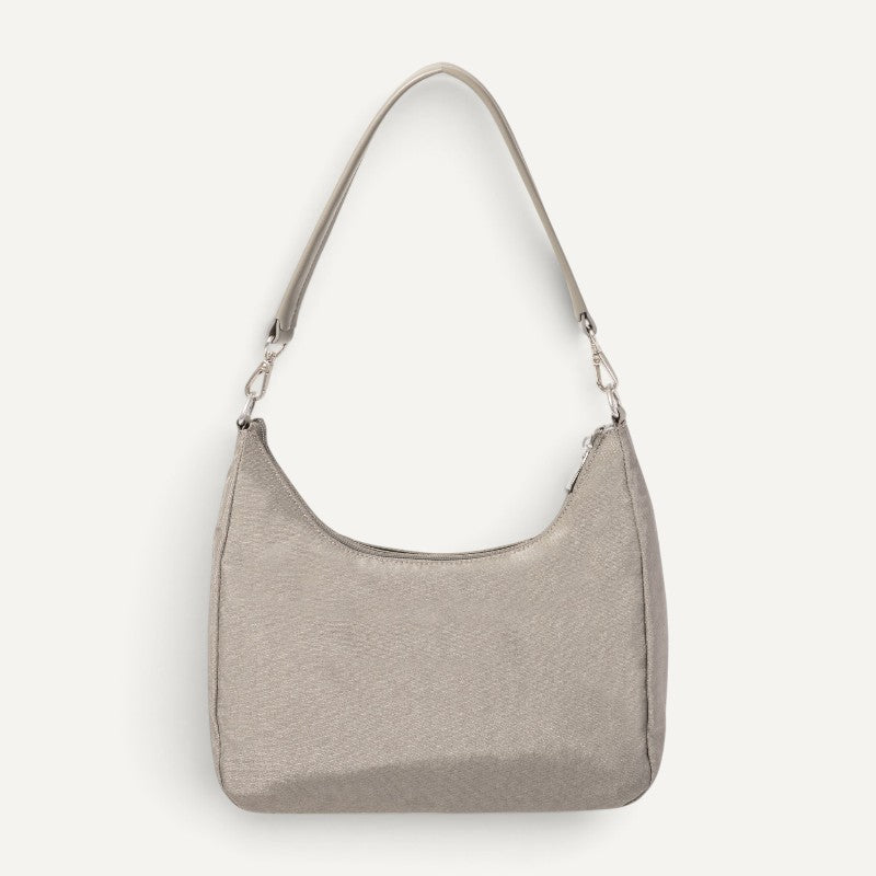 Coastal Flip Lock Half Moon Bag Sterling Shimmer