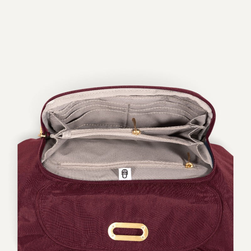 Coastal Flip Lock Half Moon Bag Jam With Gold Hardware