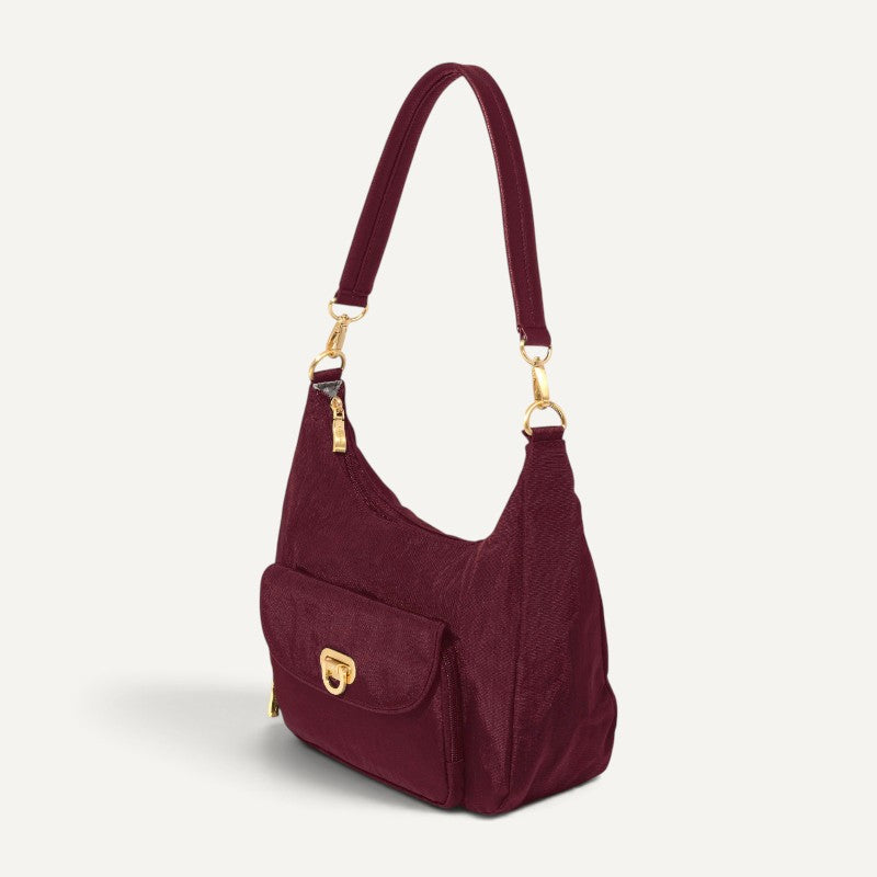 Coastal Flip Lock Half Moon Bag Jam With Gold Hardware