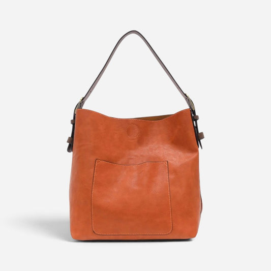Classic Hobo Handbag Bonfire Orange/Coffee