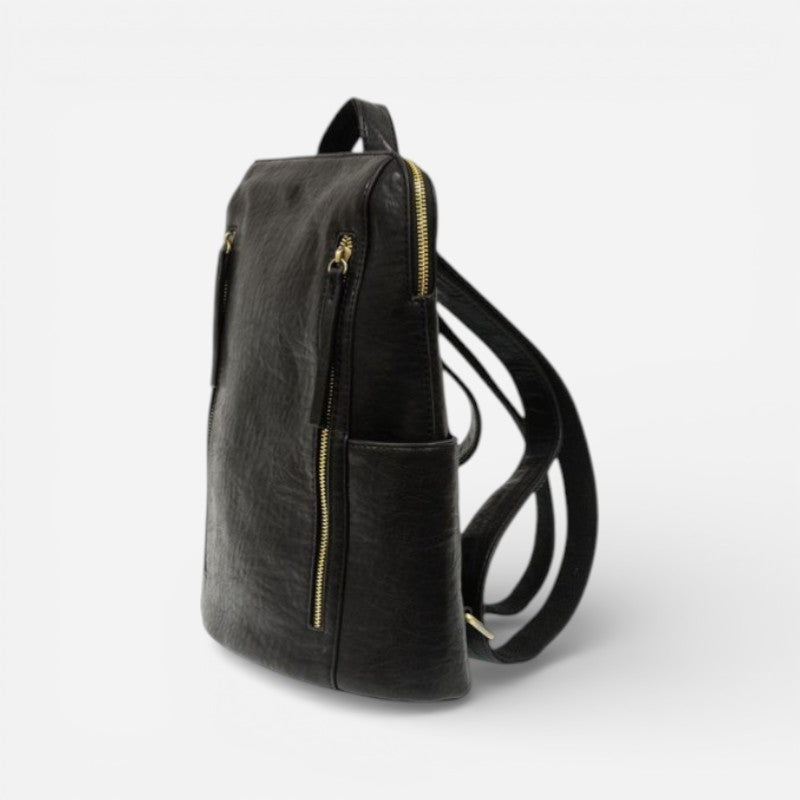 Raegan Double Zip Backpack Black