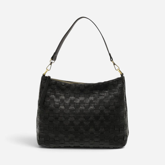 Winnie Woven Hobo Black