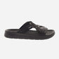 Malibu Men's Canyon Slide Blk Tan Vegan Crepe