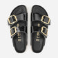Arizona Big Buckle Black High Shine Leather Narrow