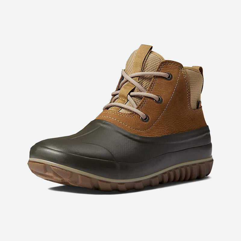 Classic Casual Lace Leather Cognac Multi