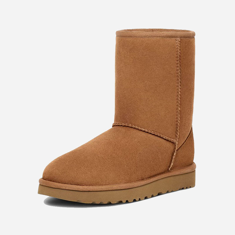 Men's Classic Short Sheepskin Boots Black